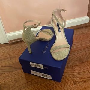 Stuart weitzman gold heel